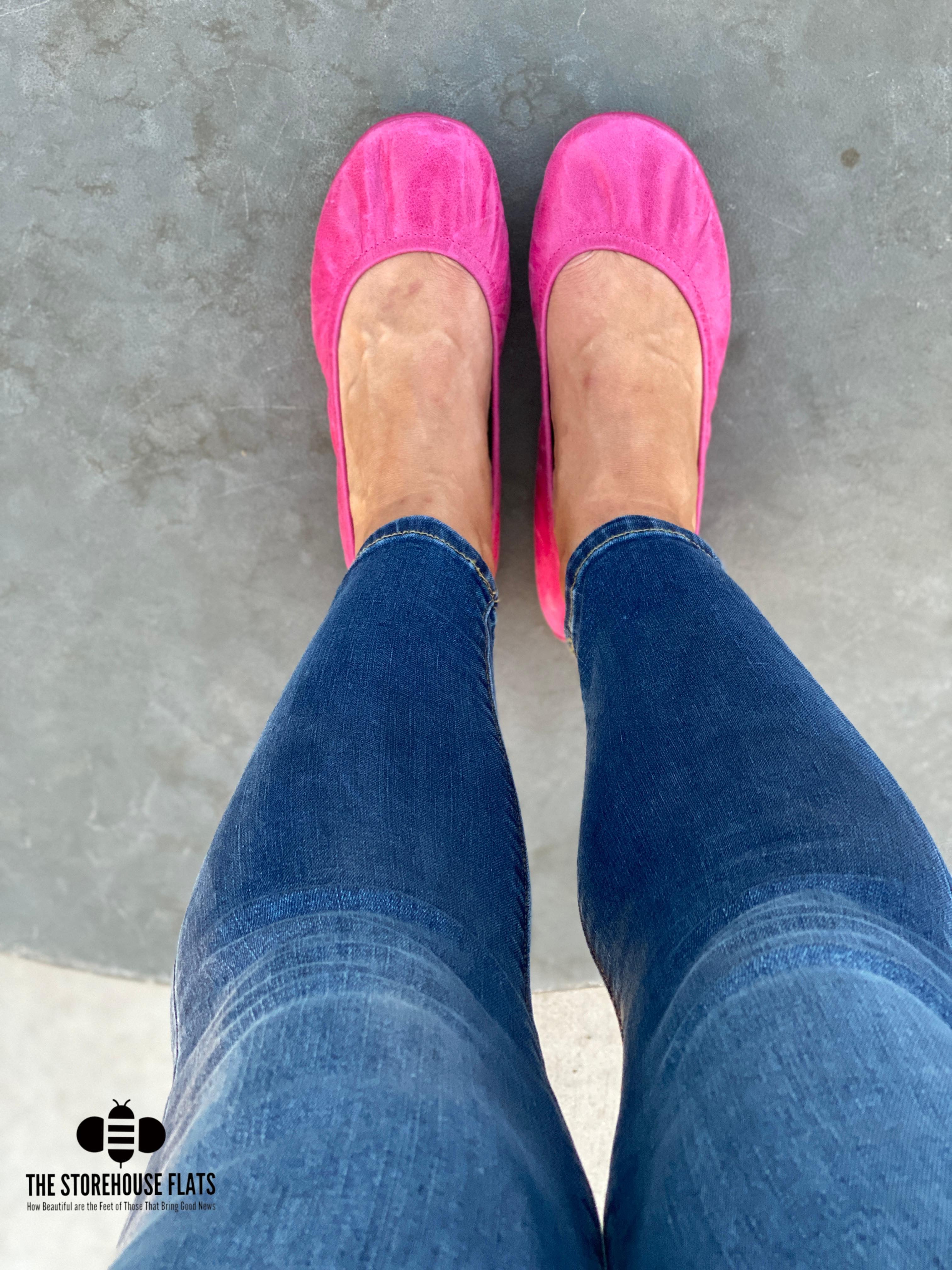 BRIGHT PINK OIL TANNED | IN STOCK - The Storehouse Flats