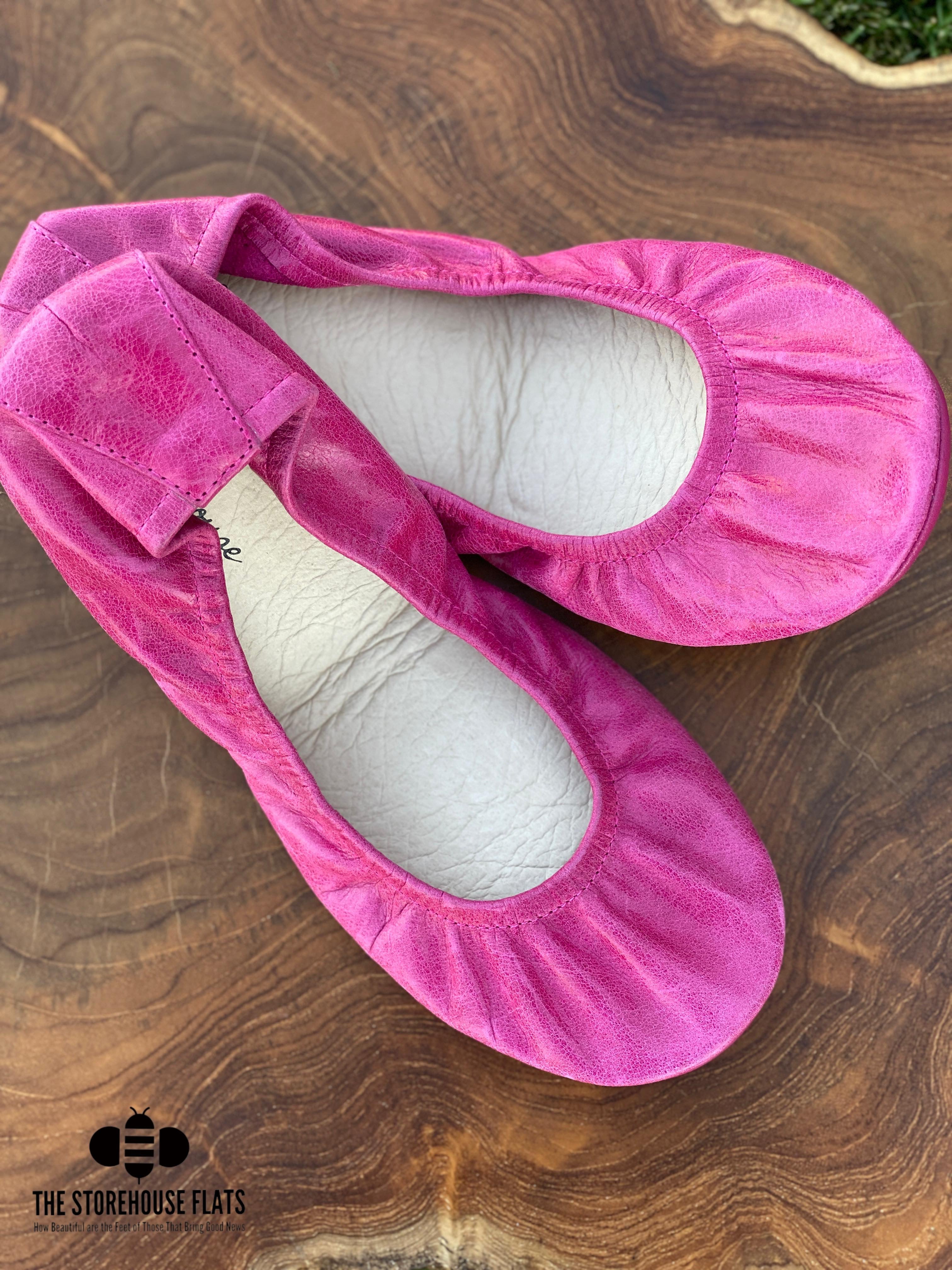 BRIGHT PINK OIL TANNED | IN STOCK - The Storehouse Flats