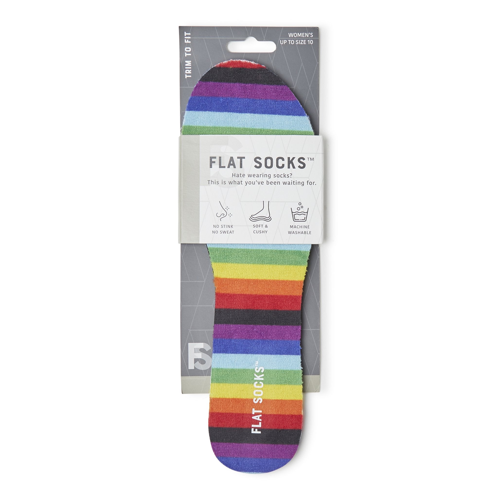 Terry Flat Socks - Rainbow - The Storehouse Flats