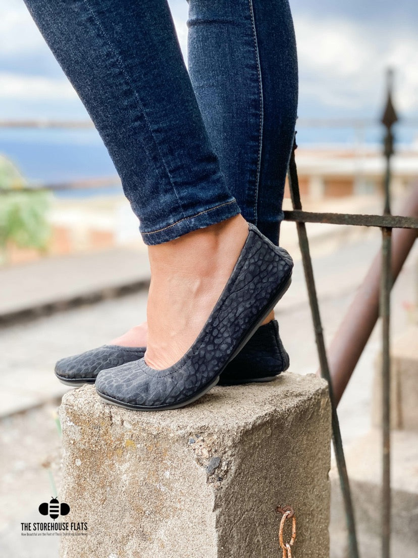 DUSK RAISED SUEDE | IN STOCK - The Storehouse Flats