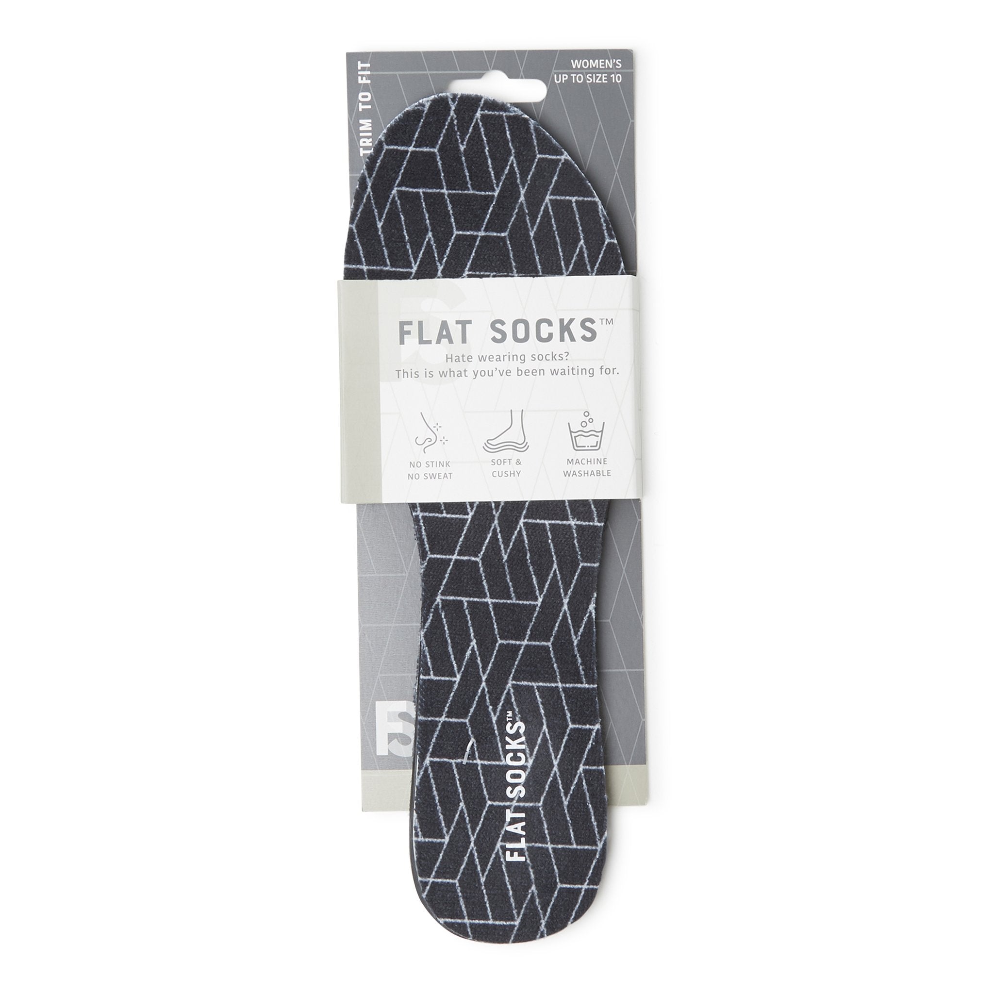 Terry Flat Socks - Black - The Storehouse Flats