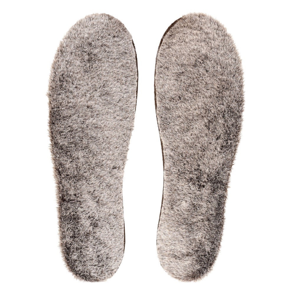 Faux Fur Flat Socks - Chestnut