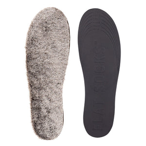 Faux Fur Flat Socks - Chestnut