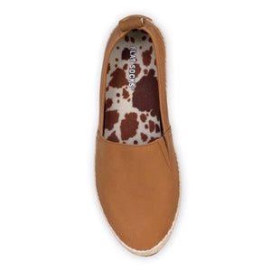 Knit Flat Socks - Cow Print