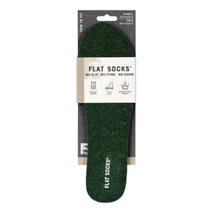 Micro Wool Flat Socks - Forest Green