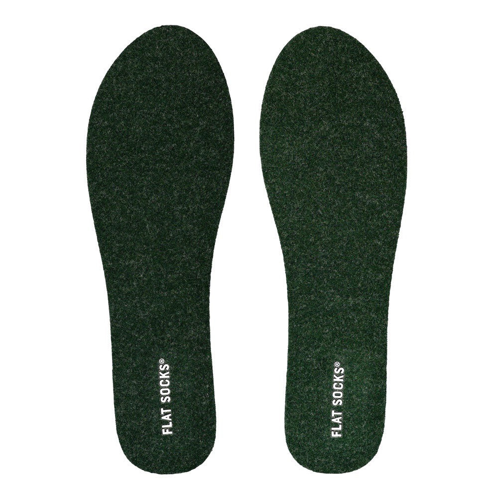 Micro Wool Flat Socks - Forest Green