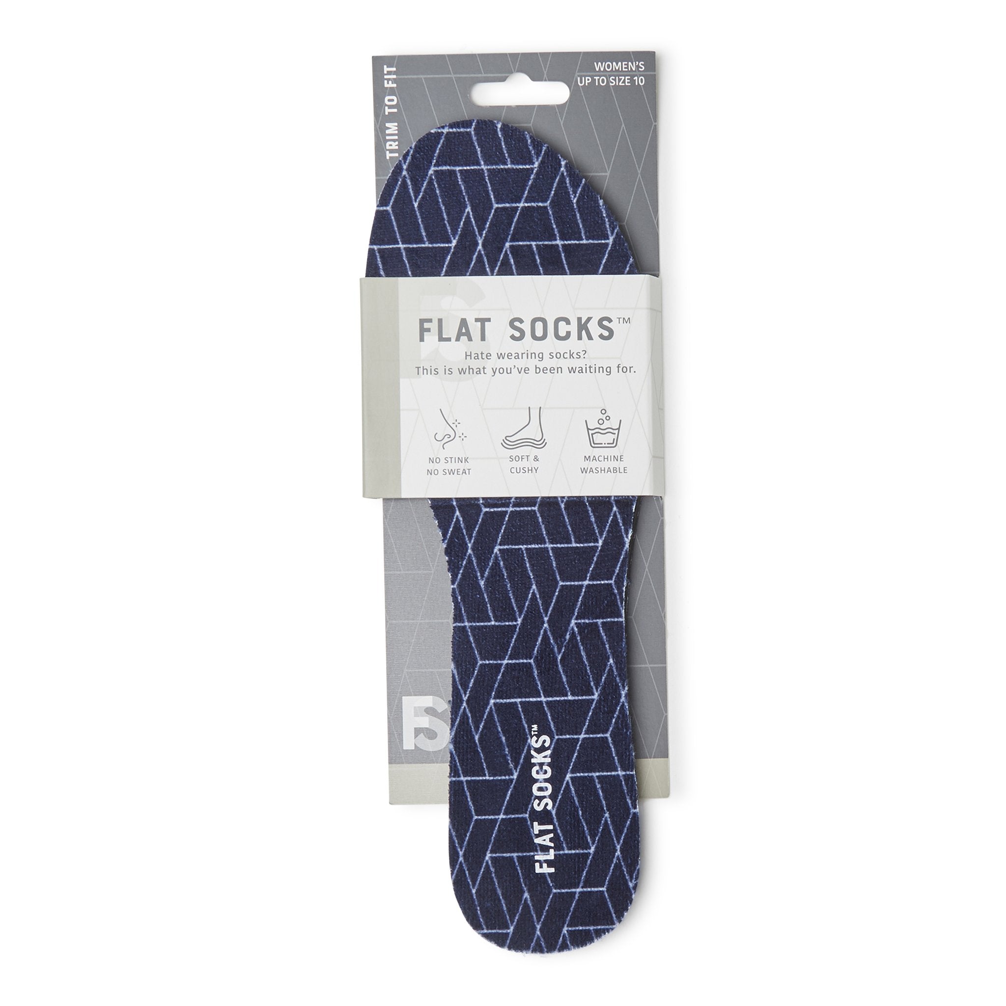 Terry Flat Socks - Navy - The Storehouse Flats