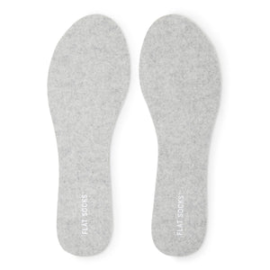 Micro Wool Flat Socks - Light Heather Grey - The Storehouse Flats