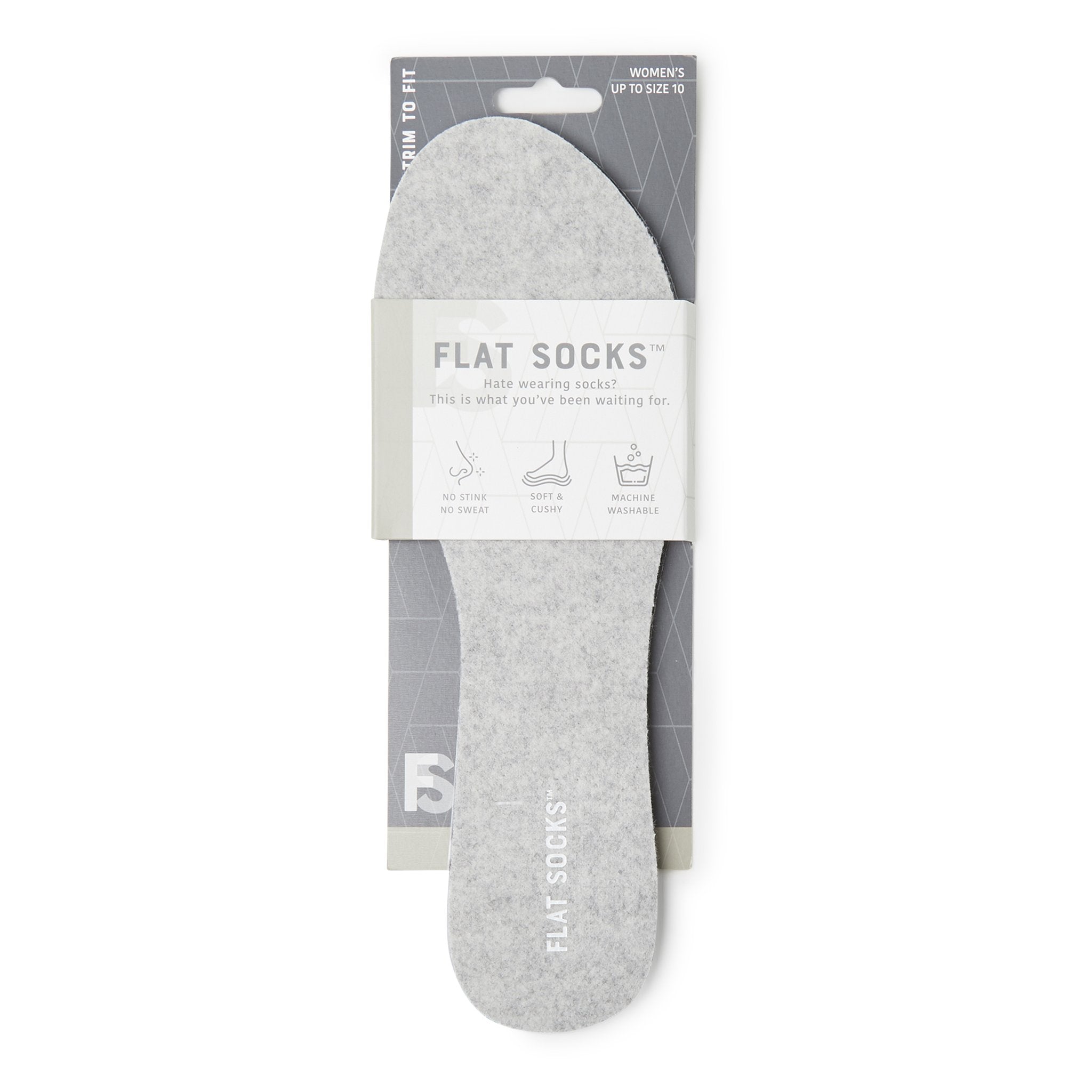 Micro Wool Flat Socks - Light Heather Grey - The Storehouse Flats