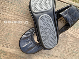 LICORICE BLACK (Oil Tanned)- In-stock, Ship now - The Storehouse Flats