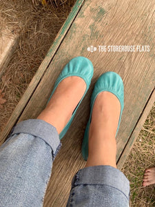 SEAFOAM BLUE (Oil Tanned)- JAN Special Edition Preorder - The Storehouse Flats