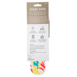 Terry Flat Socks - Red Tie Dye - The Storehouse Flats
