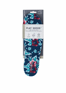 Terry Flat Socks - Peacoat Floral - The Storehouse Flats