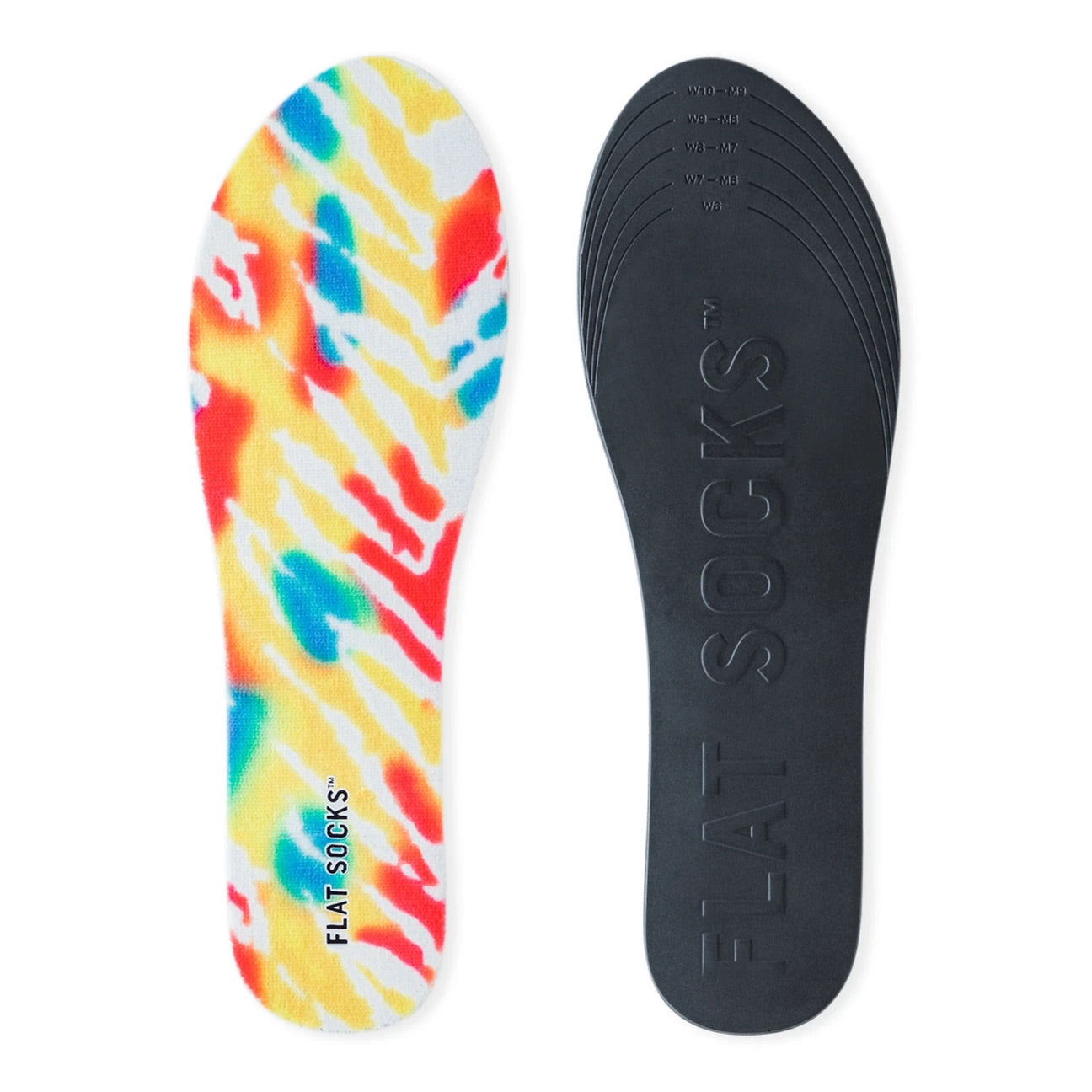 Terry Flat Socks - Red Tie Dye - The Storehouse Flats