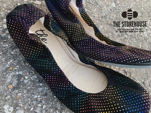 DISCO RAINBOW DOT (SUEDE)- In Stock, Ship Now - The Storehouse Flats