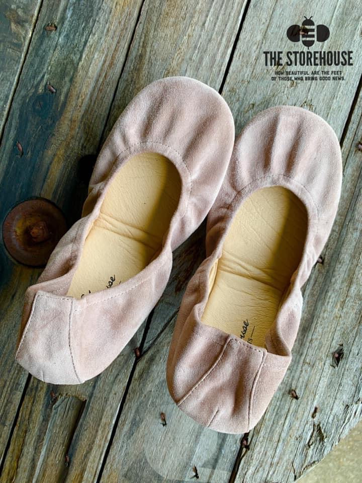 TAUPE SUEDE- In Stock, Ship Now - The Storehouse Flats