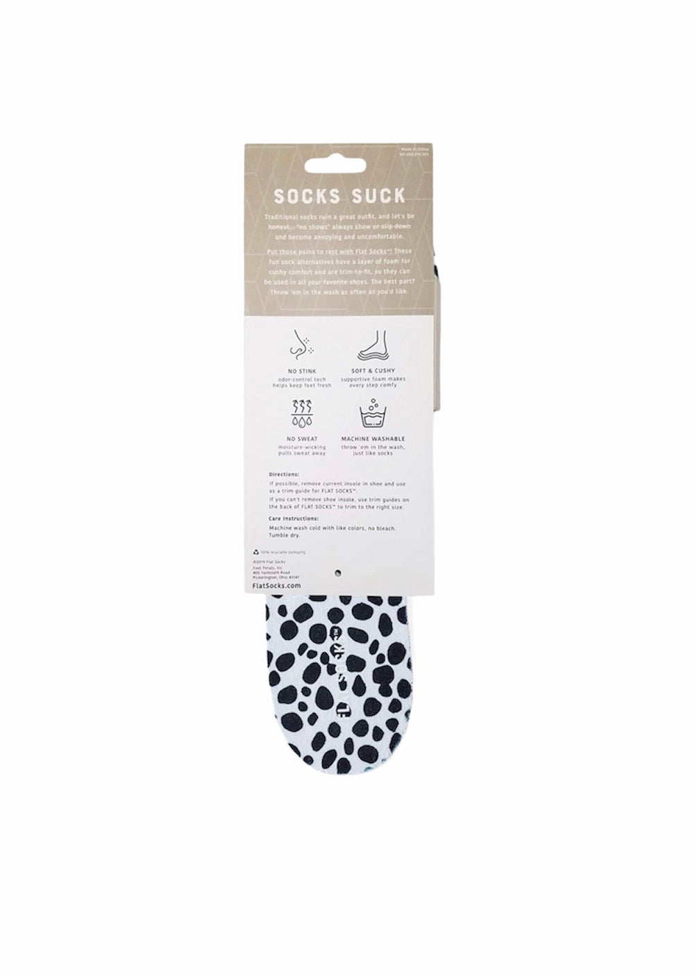 Terry Flat Socks - Dalmatian - The Storehouse Flats