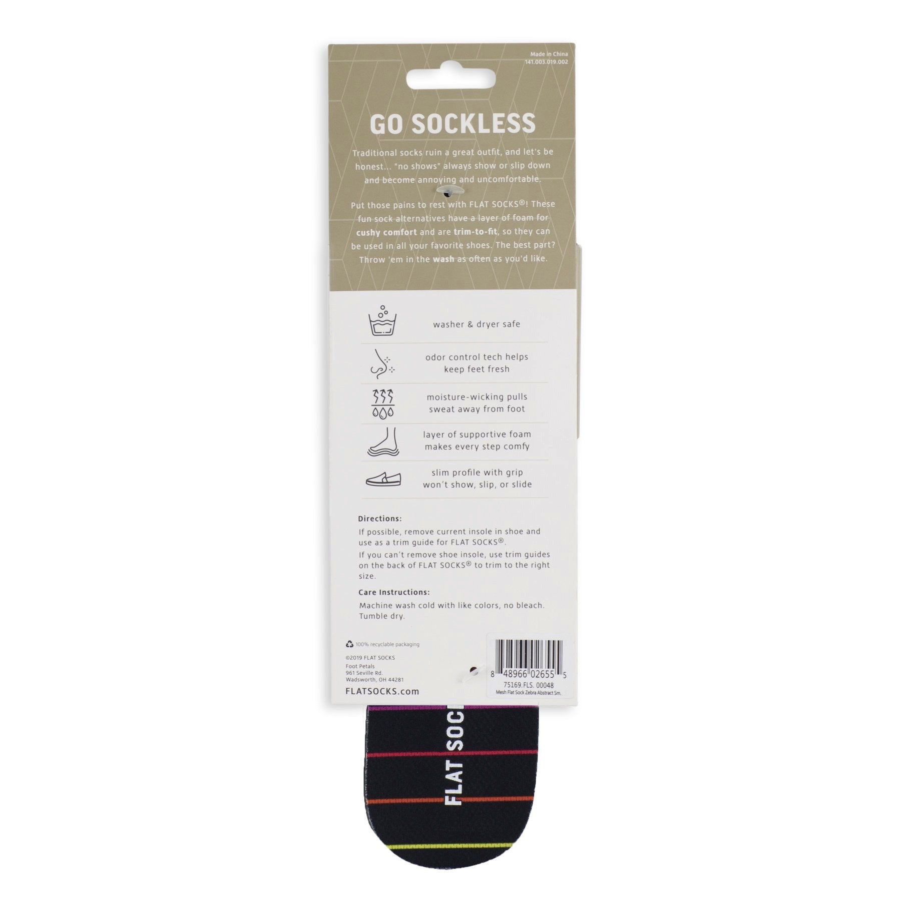 Mesh Flat Socks - Rainbow Pinstripe - The Storehouse Flats