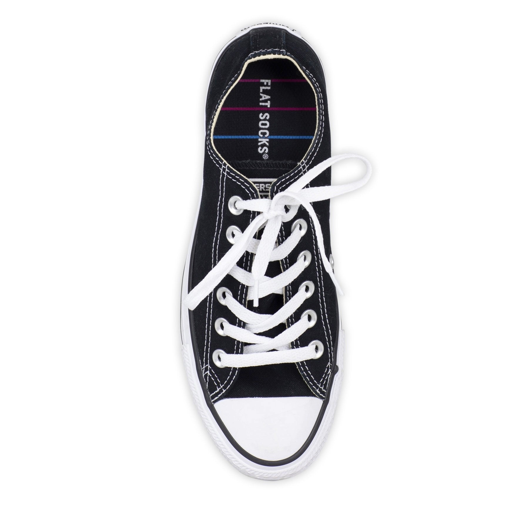 Mesh Flat Socks - Rainbow Pinstripe - The Storehouse Flats