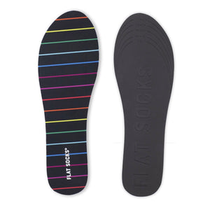 Mesh Flat Socks - Rainbow Pinstripe - The Storehouse Flats