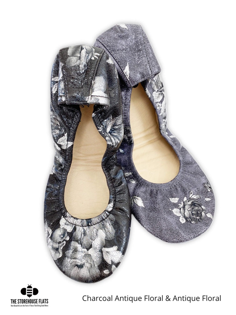 CHARCOAL ANTIQUE FLORAL | IN STOCK