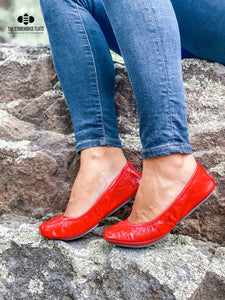 Christmas Red Patent Oil Tanned | IN-STOCK - The Storehouse Flats