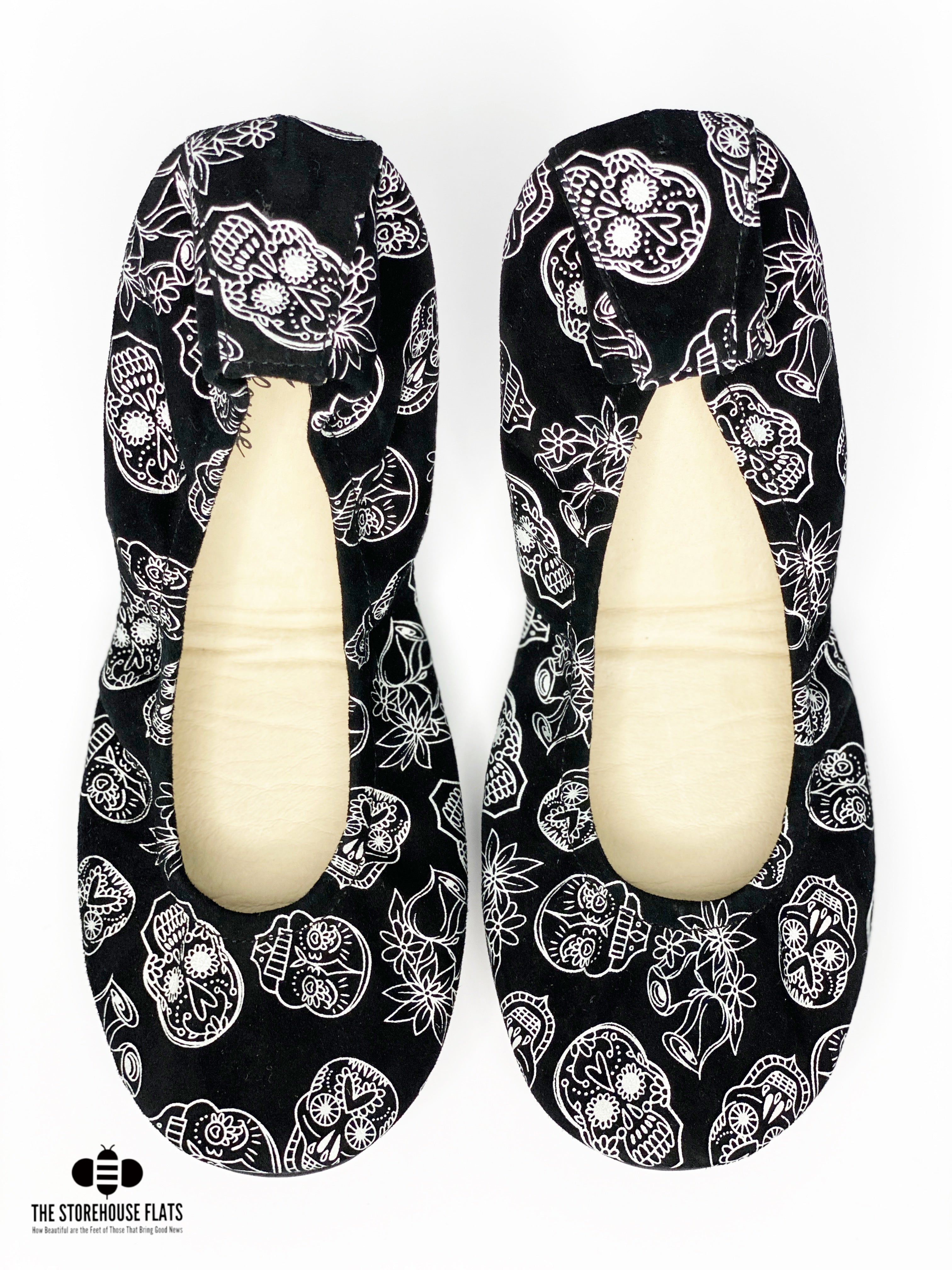 BLACK SUEDE SUGAR SKULLS | IN STOCK