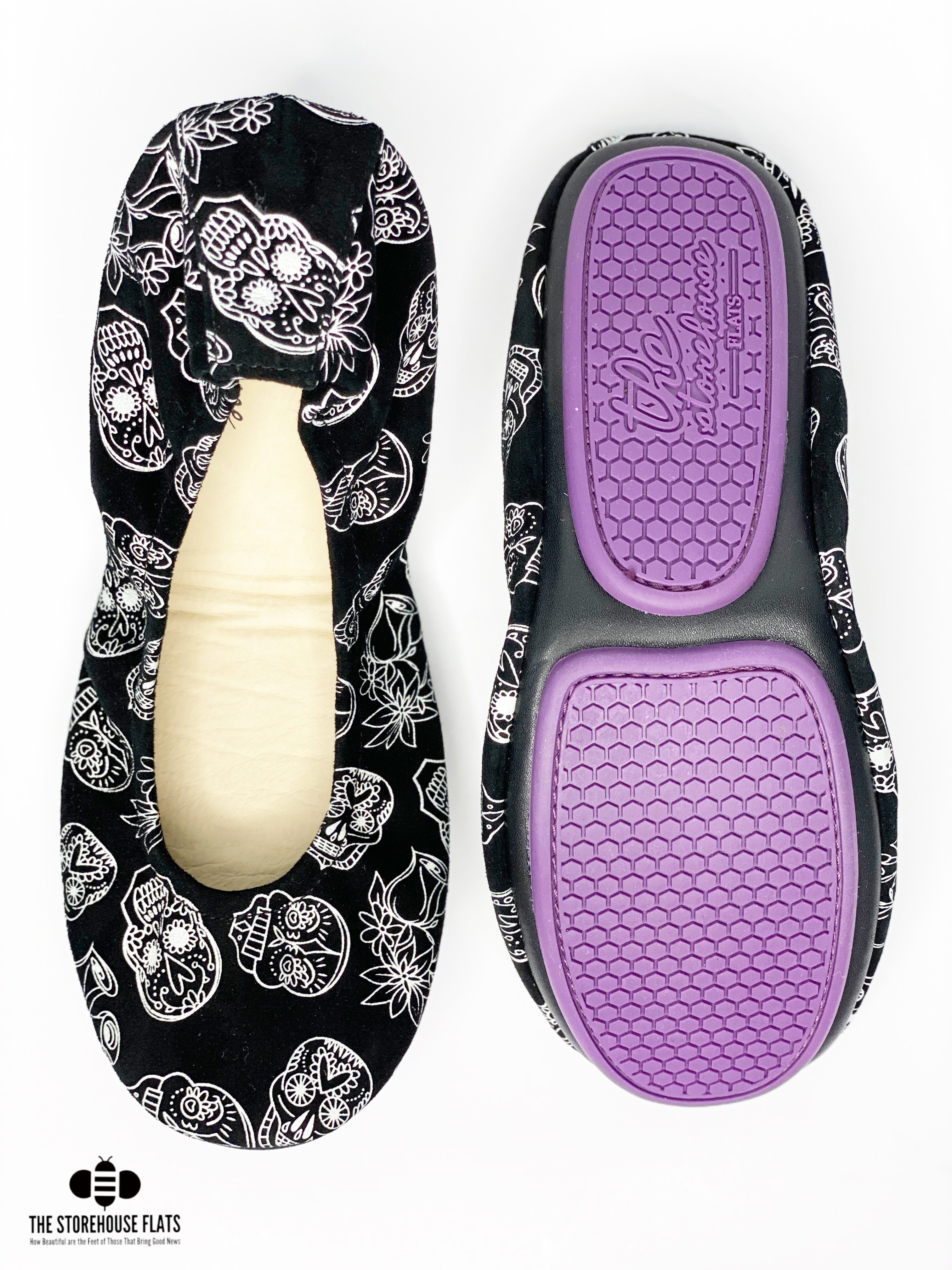 BLACK SUEDE SUGAR SKULLS | IN STOCK