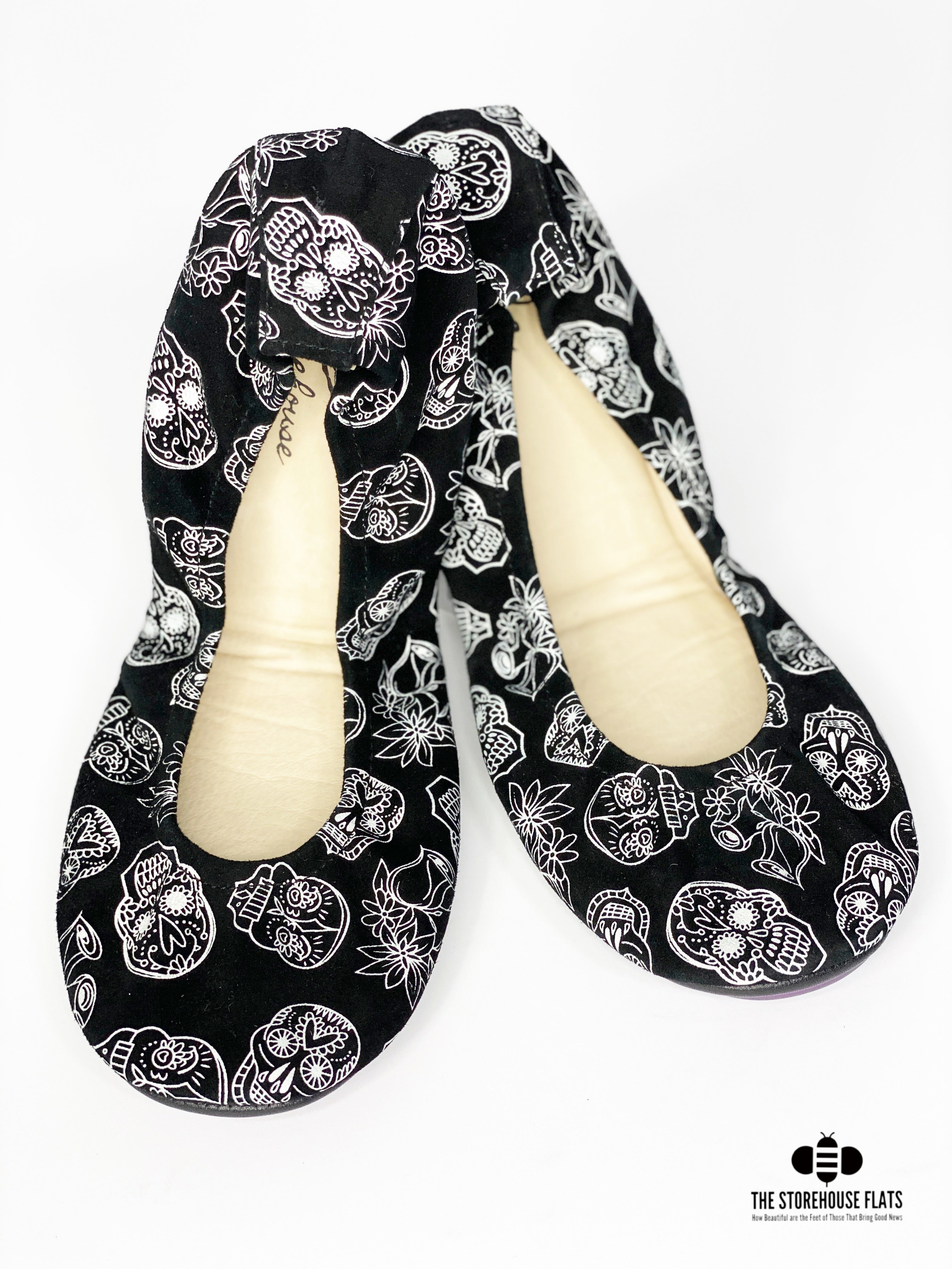 BLACK SUEDE SUGAR SKULLS | IN STOCK