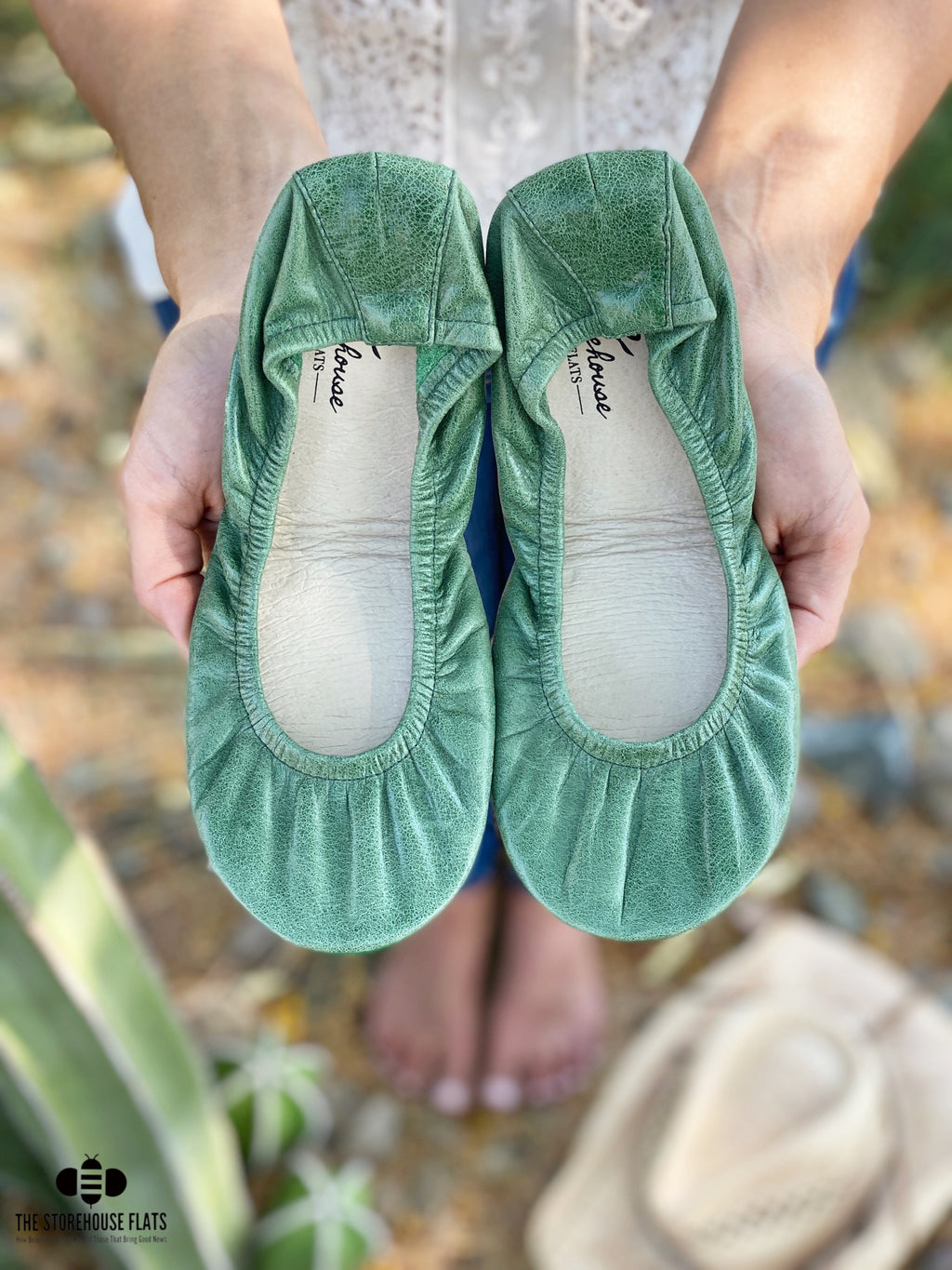 CACTUS GREEN OIL TANNED | JULY PREORDER - The Storehouse Flats