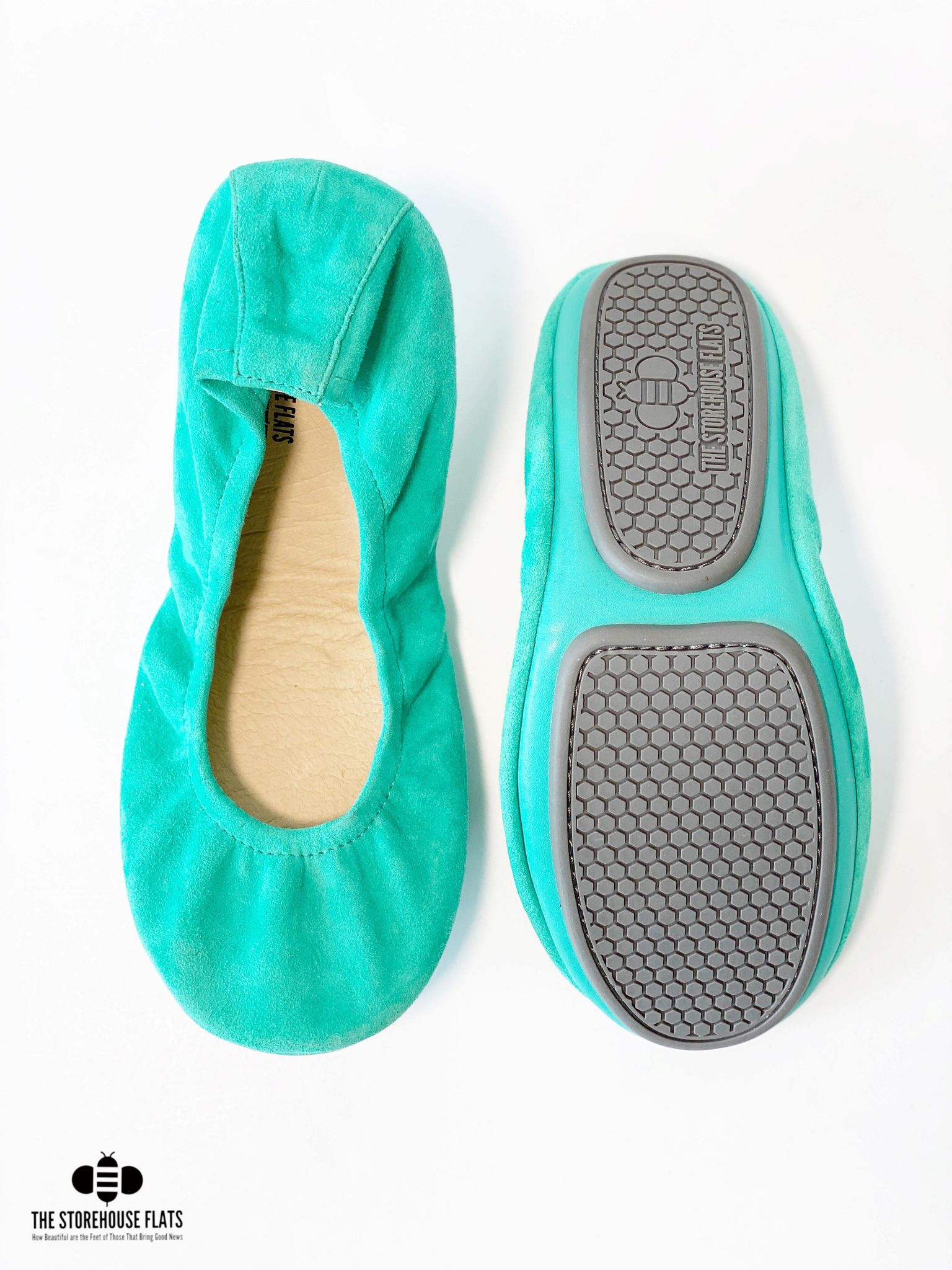 TROPICAL GREEN SUEDE | APRIL PREORDER - The Storehouse Flats
