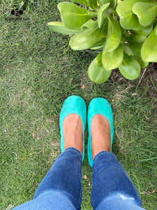 TROPICAL GREEN SUEDE | APRIL PREORDER - The Storehouse Flats